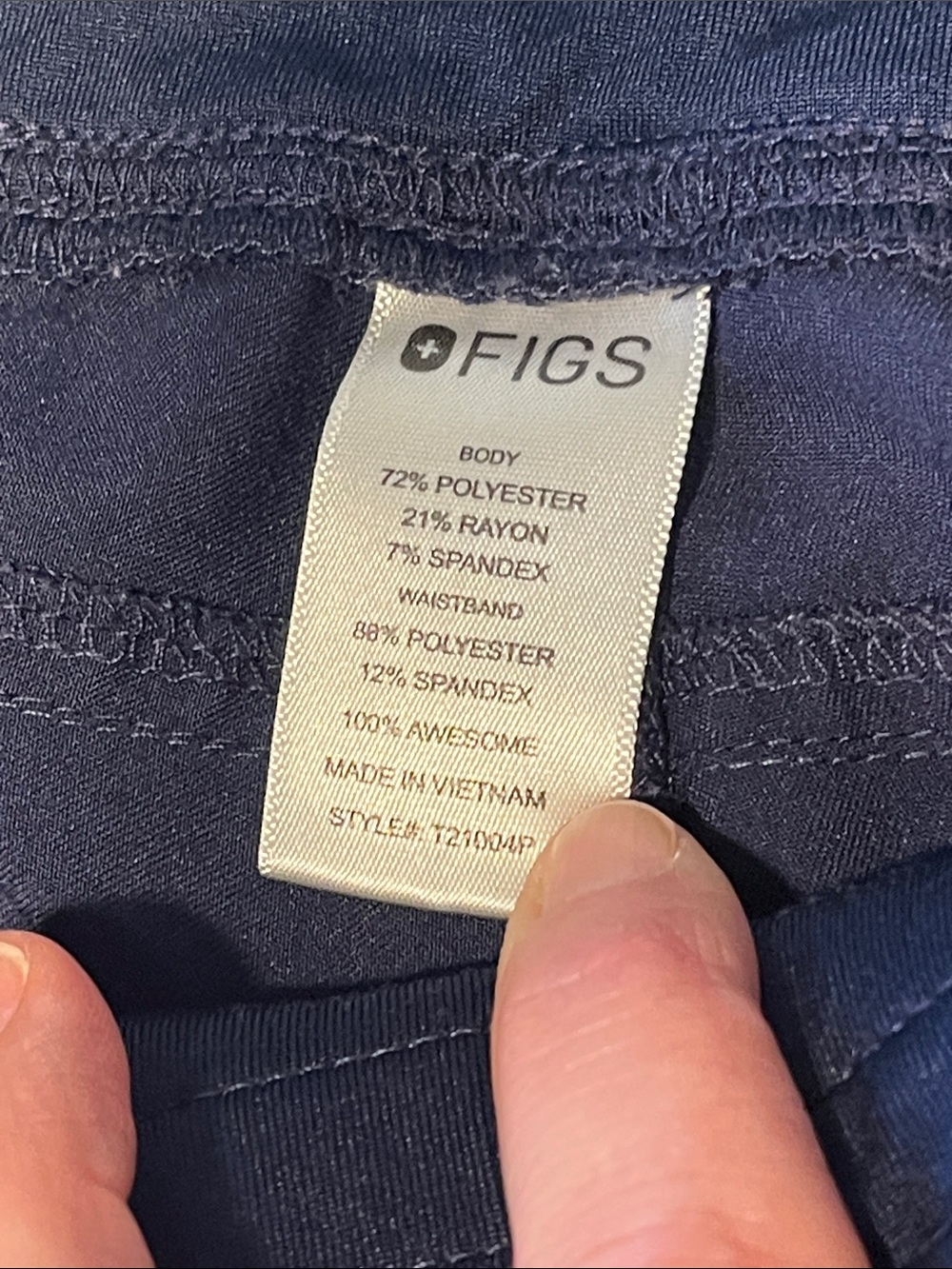 FIGS Technical Collection Scrub Set Navy Blue Women’s Small V Neck Cargo Pants - Picture 4 of 10